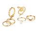 Wholesale gold color alloy rings set 6 piece set JDC-RS-F576 Rings JoyasDeChina Wholesale Jewelry JoyasDeChina Joyas De China