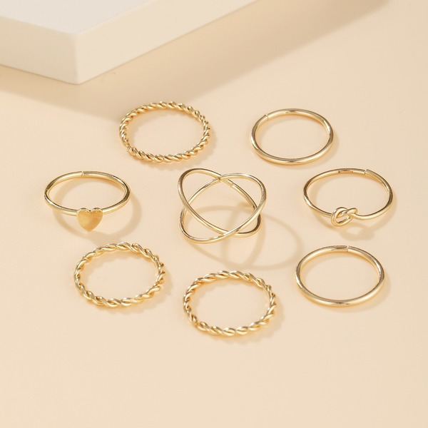 Wholesale Gold Color Alloy Rings Set JDC-RS-F578 Rings JoyasDeChina Wholesale Jewelry JoyasDeChina Joyas De China