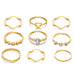 Wholesale Gold Color Alloy Rings Set JDC-RS-F578 Rings JoyasDeChina 50028 alloy Wholesale Jewelry JoyasDeChina Joyas De China