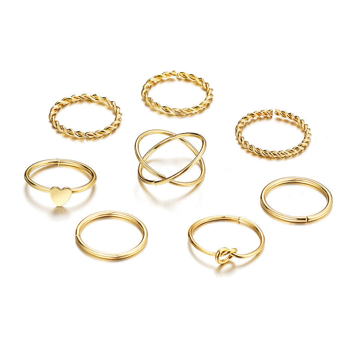 Wholesale Gold Color Alloy Rings Set JDC-RS-F578 Rings JoyasDeChina 54415 alloy Wholesale Jewelry JoyasDeChina Joyas De China