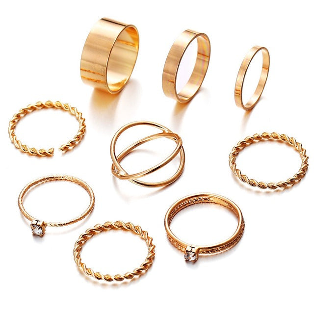 Wholesale Gold Color Alloy Rings Set JDC-RS-F578 Rings JoyasDeChina F128551 alloy Wholesale Jewelry JoyasDeChina Joyas De China