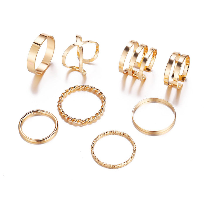 Wholesale Gold Color Alloy Rings Set JDC-RS-F578 Rings JoyasDeChina F1642 alloy Wholesale Jewelry JoyasDeChina Joyas De China