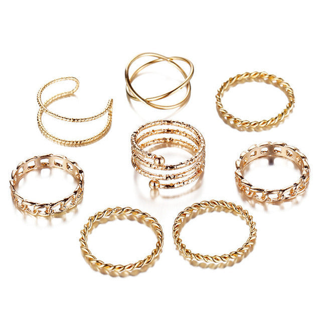 Wholesale Gold Color Alloy Rings Set JDC-RS-F578 Rings JoyasDeChina F166851 alloy Wholesale Jewelry JoyasDeChina Joyas De China
