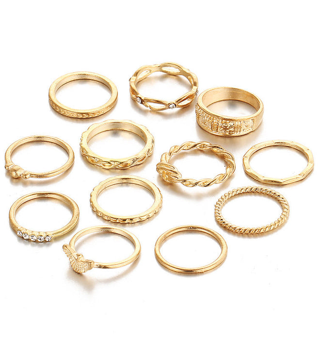 Wholesale Gold Color Alloy Rings Set JDC-RS-F578 Rings JoyasDeChina RJ071 alloy Wholesale Jewelry JoyasDeChina Joyas De China