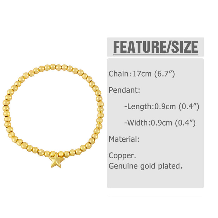 Wholesale Gold Color Beaded Copper Plated 18k Gold Bracelet JDC-BT-AS-009 Bracelet 翱�N Wholesale Jewelry JoyasDeChina Joyas De China