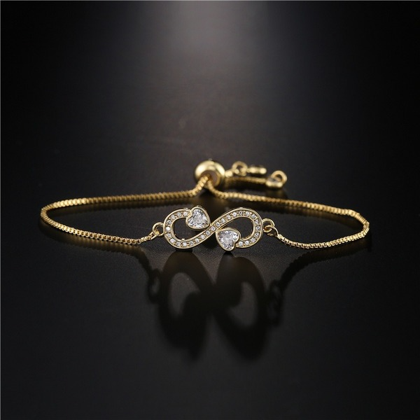 Wholesale gold color electroplated copper zircon bracelet JDC-BT-AG022 Bracelet JoyasDeChina Wholesale Jewelry JoyasDeChina Joyas De China