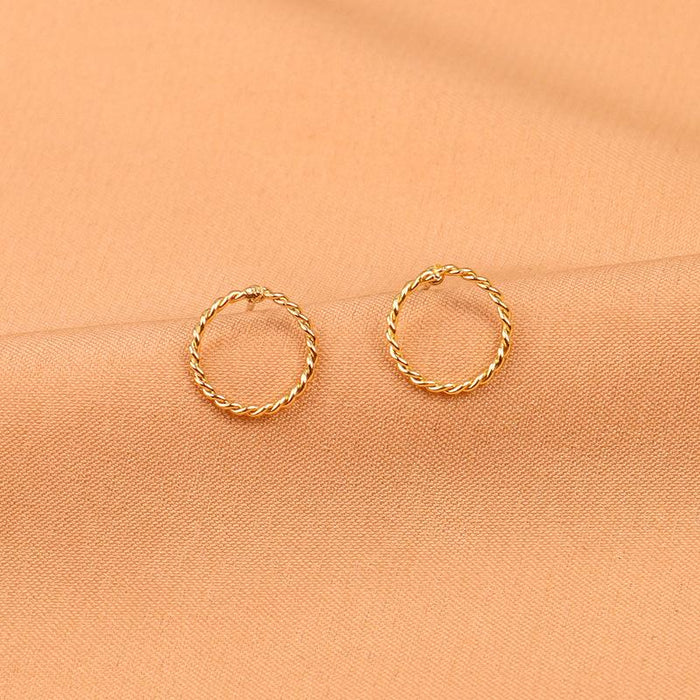 Wholesale gold color round alloy earrings JDC-ES-LSY019 Earrings JoyasDeChina gold Wholesale Jewelry JoyasDeChina Joyas De China