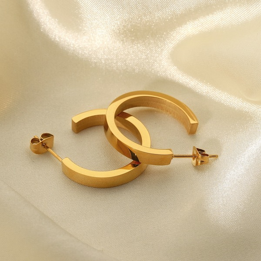 Wholesale gold color stainless steel earrings JDC-ES-JD117 Earrings JoyasDeChina Wholesale Jewelry JoyasDeChina Joyas De China
