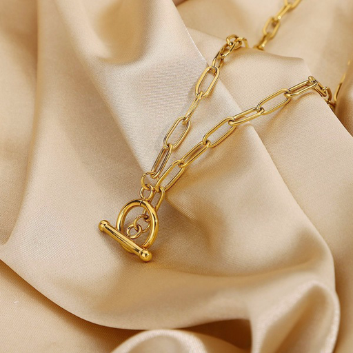 Wholesale gold color stainless steel necklaces JDC-NE-JD104 necklaces JoyasDeChina Wholesale Jewelry JoyasDeChina Joyas De China