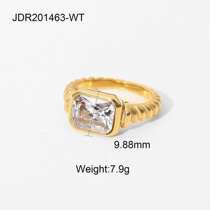 Wholesale gold color stainless steel rings JDC-RS-JD068 Rings JoyasDeChina JDR201463-WT NO.6 Wholesale Jewelry JoyasDeChina Joyas De China