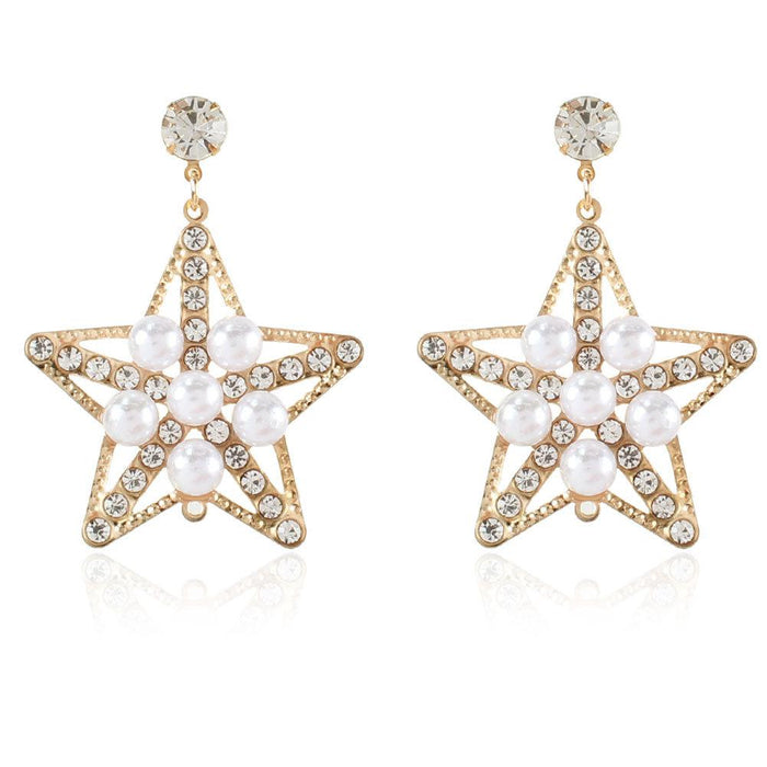 Wholesale gold color star alloy earrings JDC-ES-TC188 Earrings JoyasDeChina golden Wholesale Jewelry JoyasDeChina Joyas De China