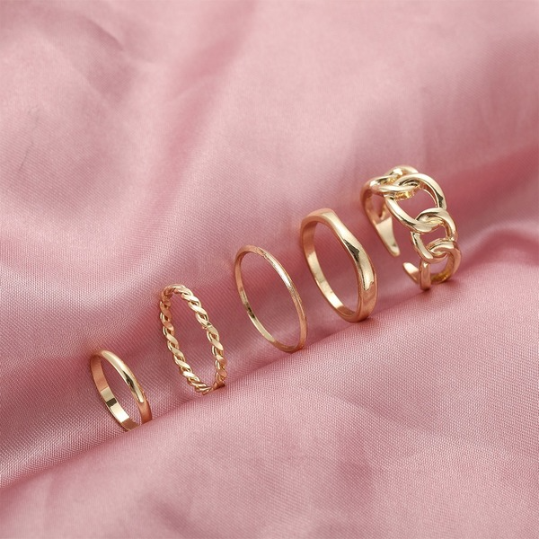 Bulk Jewelry Wholesale gold cool retro joint geometric alloy ring JDC-RS-F369 Wholesale factory from China YIWU China
