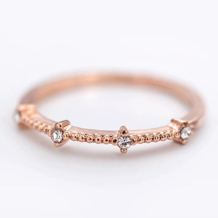 Bulk Jewelry Wholesale gold copper 4 small broken diamond rings refers to JDC-RS-D015 Wholesale factory from China YIWU China