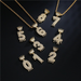 Bulk Jewelry Wholesale gold copper Arabic numeral Necklaces JDC-NE-ag003 Wholesale factory from China YIWU China