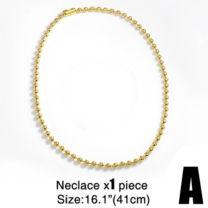 Bulk Jewelry Wholesale gold copper beads Necklaces JDC-NE-AS264 Wholesale factory from China YIWU China