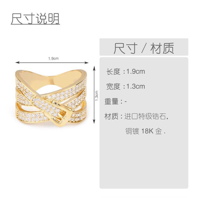 Bulk Jewelry Wholesale gold copper belt buckle Rings JDC-RS-AS183 Wholesale factory from China YIWU China