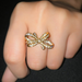 Bulk Jewelry Wholesale gold copper bow ring JDC-RS-AS041 Wholesale factory from China YIWU China