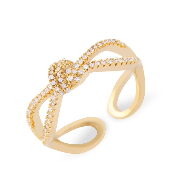 Bulk Jewelry Wholesale gold copper bow Rings JDC-RS-AS107 Wholesale factory from China YIWU China