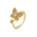 Bulk Jewelry Wholesale gold copper butterfly ring JDC-RS-ag014 Wholesale factory from China YIWU China