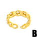Bulk Jewelry Wholesale gold copper chain opening Rings JDC-RS-AS132 Wholesale factory from China YIWU China
