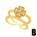Bulk Jewelry Wholesale gold copper clover ring JDC-RS-AS007 Wholesale factory from China YIWU China