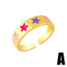 Bulk Jewelry Wholesale gold copper color macaron star rings JDC-RS-AS246 Wholesale factory from China YIWU China