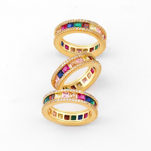 Bulk Jewelry Wholesale gold copper colored zircon Rings JDC-RS-AS157 Wholesale factory from China YIWU China