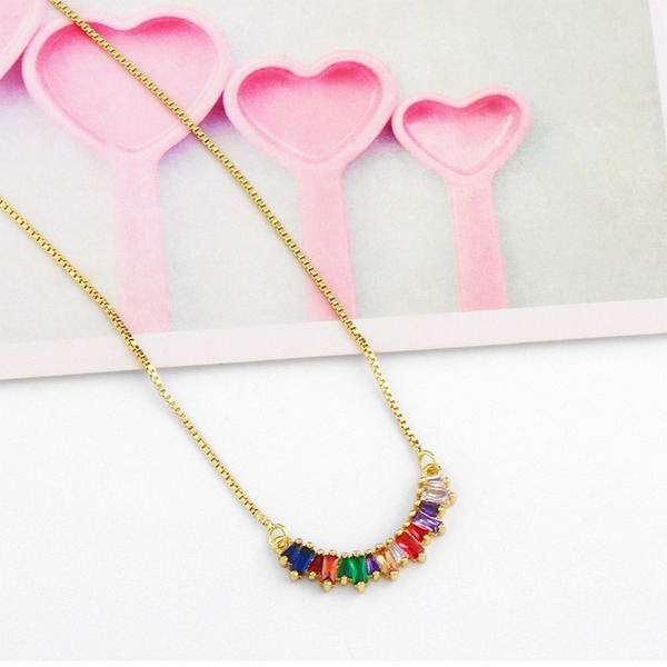Bulk Jewelry Wholesale gold copper colored zircon round Necklaces JDC-NE-AS222 Wholesale factory from China YIWU China