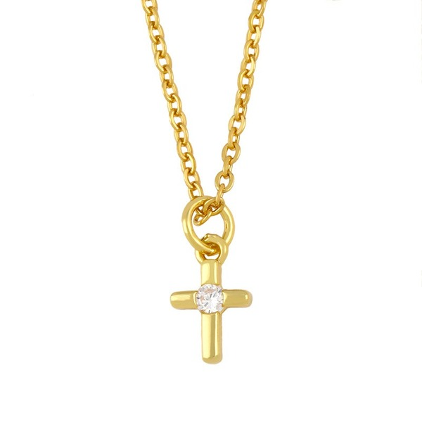 Bulk Jewelry Wholesale gold copper cross love Necklaces JDC-NE-AS251 Wholesale factory from China YIWU China