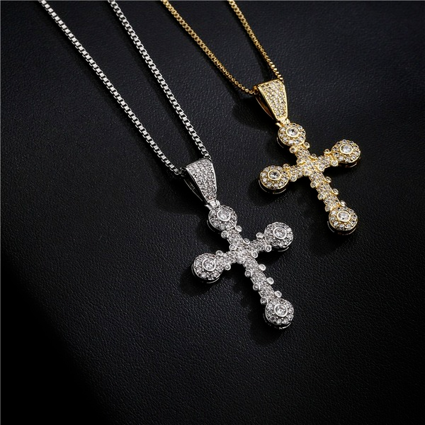 Bulk Jewelry Wholesale gold copper Cross Necklaces JDC-NE-ag012 Wholesale factory from China YIWU China