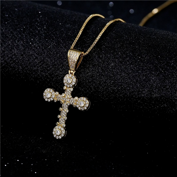 Bulk Jewelry Wholesale gold copper Cross Necklaces JDC-NE-ag012 Wholesale factory from China YIWU China