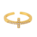 Bulk Jewelry Wholesale gold copper cross Rings JDC-RS-AS108 Wholesale factory from China YIWU China