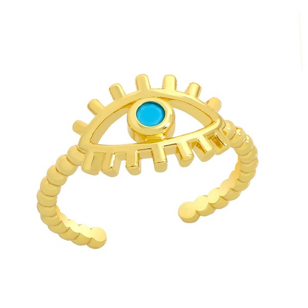 Bulk Jewelry Wholesale gold copper demon eye rings JDC-RS-AS006 Wholesale factory from China YIWU China