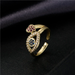 Bulk Jewelry Wholesale gold copper devil's eye love Rings JDC-RS-ag035 Wholesale factory from China YIWU China
