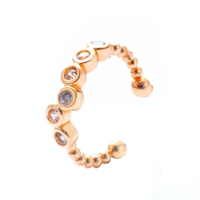 Wholesale gold copper diamond-free earclip JDC-ES-D424 earrings JoyasDeChina 01KC Gold 5885 Wholesale Jewelry JoyasDeChina Joyas De China