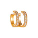 Wholesale gold copper double ear clip without ear hole JDC-ES-D458 Earrings JoyasDeChina 01KCgoldDZ-524 Wholesale Jewelry JoyasDeChina Joyas De China