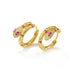 Wholesale gold copper-encrusted diamond-encrusted serpentine earrings JDC-ES-ag108 Earrings JoyasDeChina Red eyes Wholesale Jewelry JoyasDeChina Joyas De China
