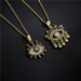 Bulk Jewelry Wholesale gold copper evil eyes Necklaces JDC-NE-ag020 Wholesale factory from China YIWU China