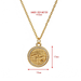 Bulk Jewelry Wholesale gold copper evil's eye round pendant JDC-NE-BD002 Wholesale factory from China YIWU China