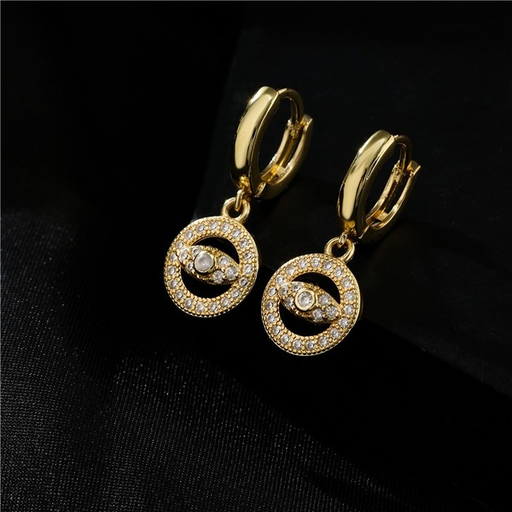 Bulk Jewelry Wholesale gold copper eye earrings JDC-ES-ag049 Wholesale factory from China YIWU China