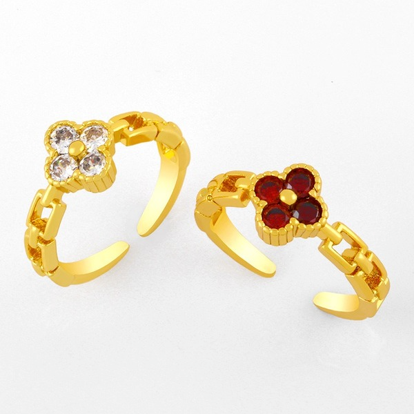 Bulk Jewelry Wholesale gold copper flower ring JDC-RS-AS028 Wholesale factory from China YIWU China