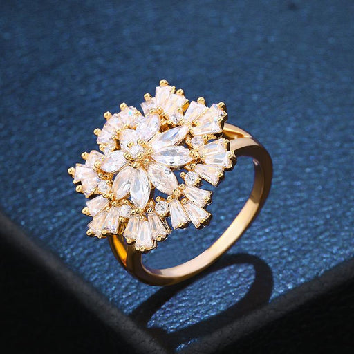 Bulk Jewelry Wholesale gold copper flower Rings JDC-RS-AS098 Wholesale factory from China YIWU China