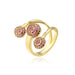 Bulk Jewelry Wholesale gold copper geometric opening ring JDC-RS-ag005 Wholesale factory from China YIWU China