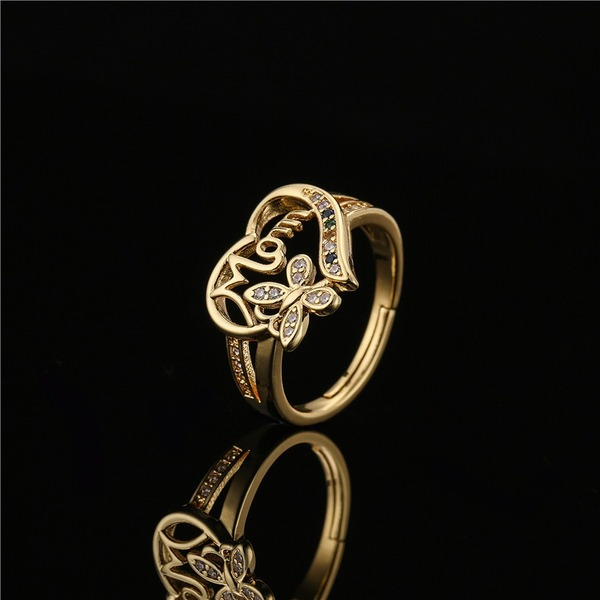 Bulk Jewelry Wholesale gold copper geometric opening Rings JDC-RS-ag078 Wholesale factory from China YIWU China