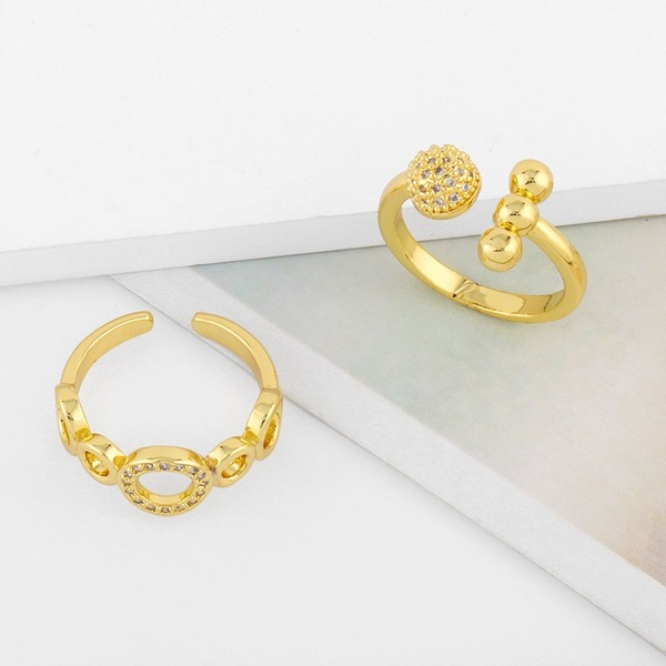Bulk Jewelry Wholesale gold copper geometric round Rings JDC-RS-AS118 Wholesale factory from China YIWU China