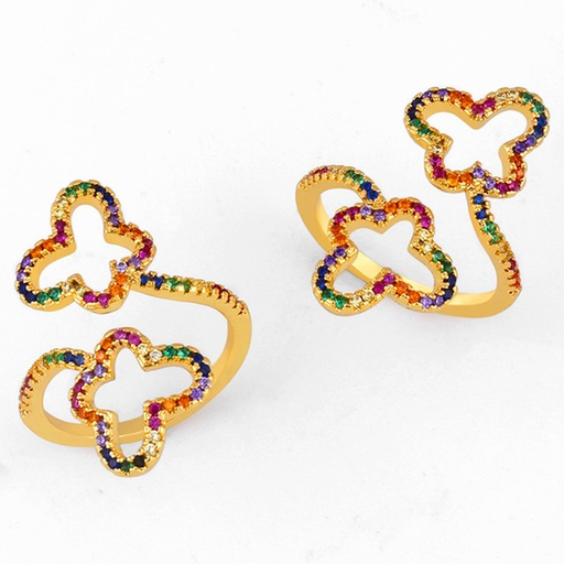 Bulk Jewelry Wholesale gold copper hollow butterfly Rings JDC-RS-AS153 Wholesale factory from China YIWU China