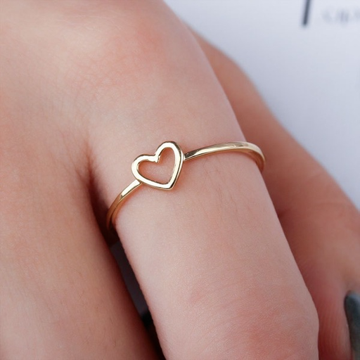 Bulk Jewelry Wholesale gold copper hollow love peach heart-shaped ring JDC-RS-D013 Wholesale factory from China YIWU China