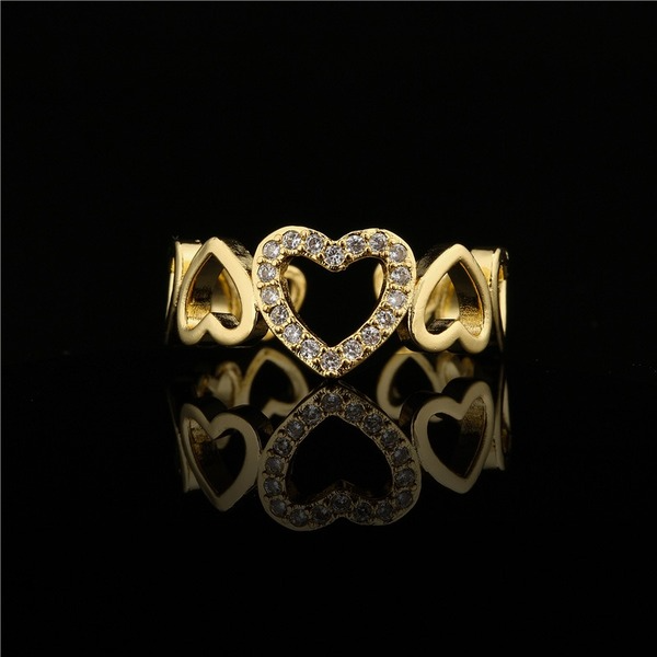 Bulk Jewelry Wholesale gold copper hollow love ring JDC-RS-ag016 Wholesale factory from China YIWU China