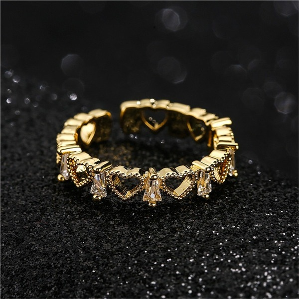 Bulk Jewelry Wholesale gold copper hollow love Rings JDC-RS-ag052 Wholesale factory from China YIWU China
