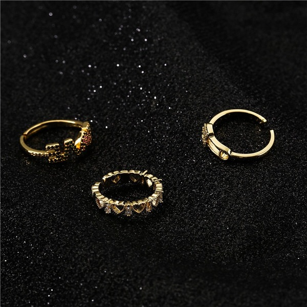 Bulk Jewelry Wholesale gold copper hollow love Rings JDC-RS-ag052 Wholesale factory from China YIWU China